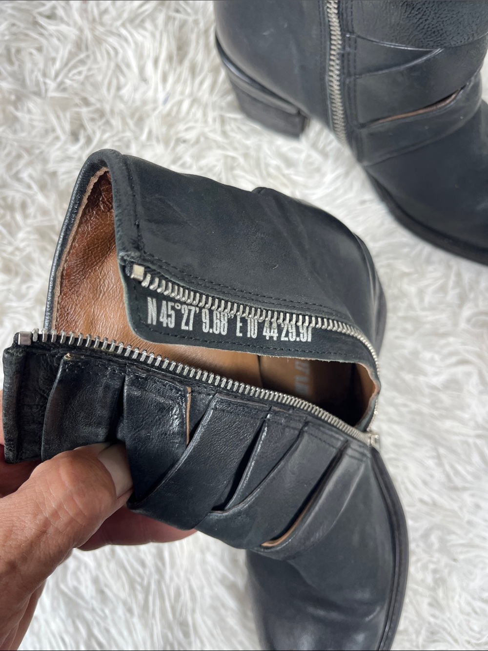 A.S.98 Black Leather Ankle Boots with Tan Interior - Picture 5 of 7